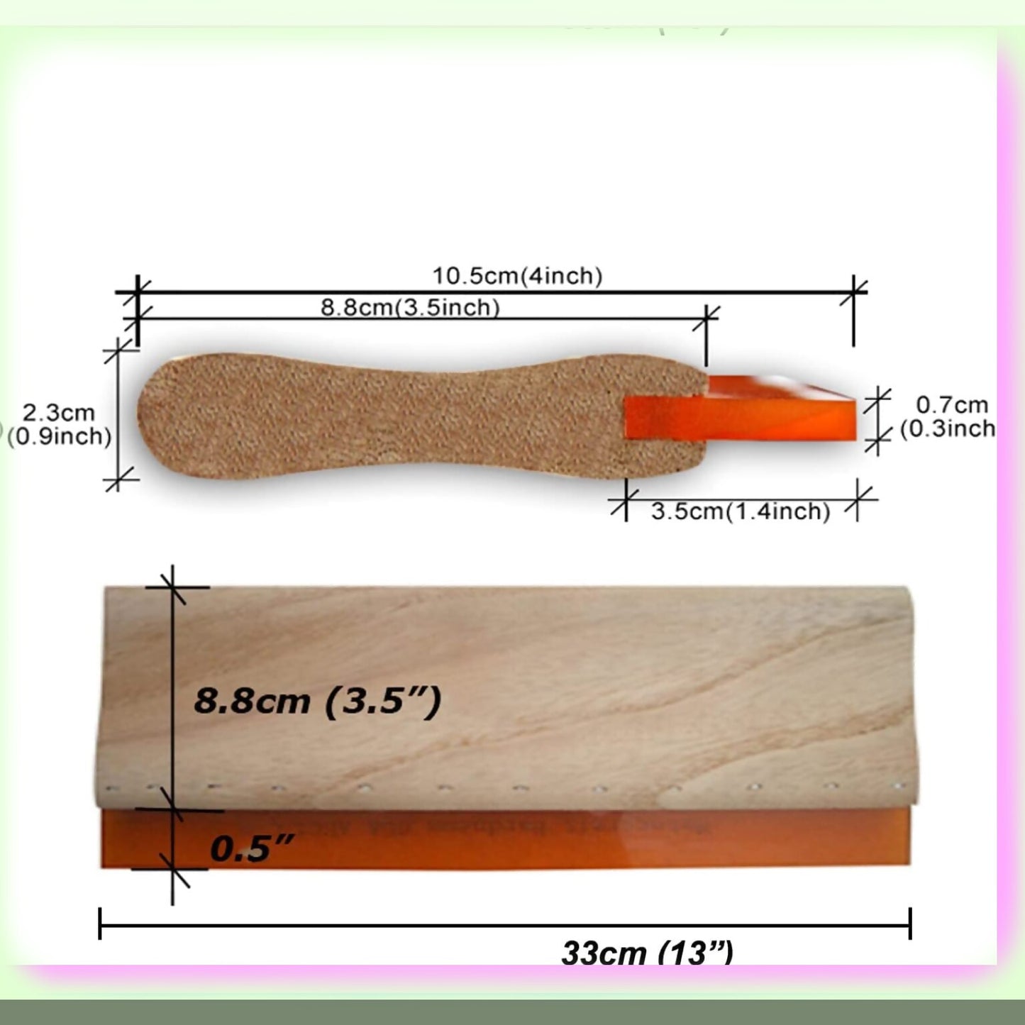 SilkFlex Pro 13" Wood Squeegee for Screen Printing