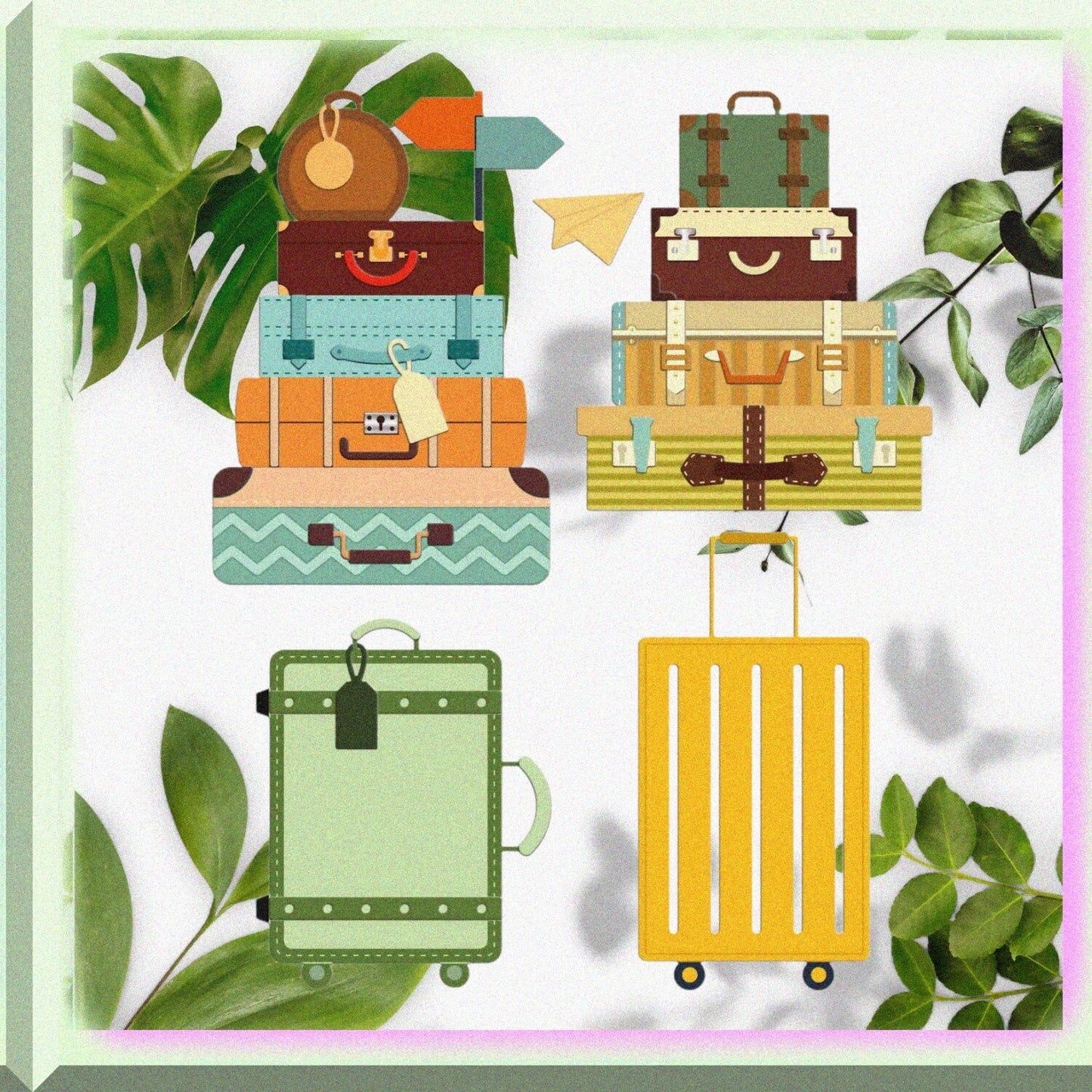 11 Pcs Suitcase Metal Cutting Dies for Card Scrapbooking Embossing