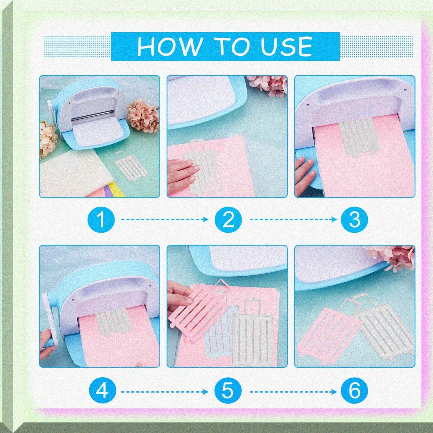 11 Pcs Suitcase Metal Cutting Dies for Card Scrapbooking Embossing