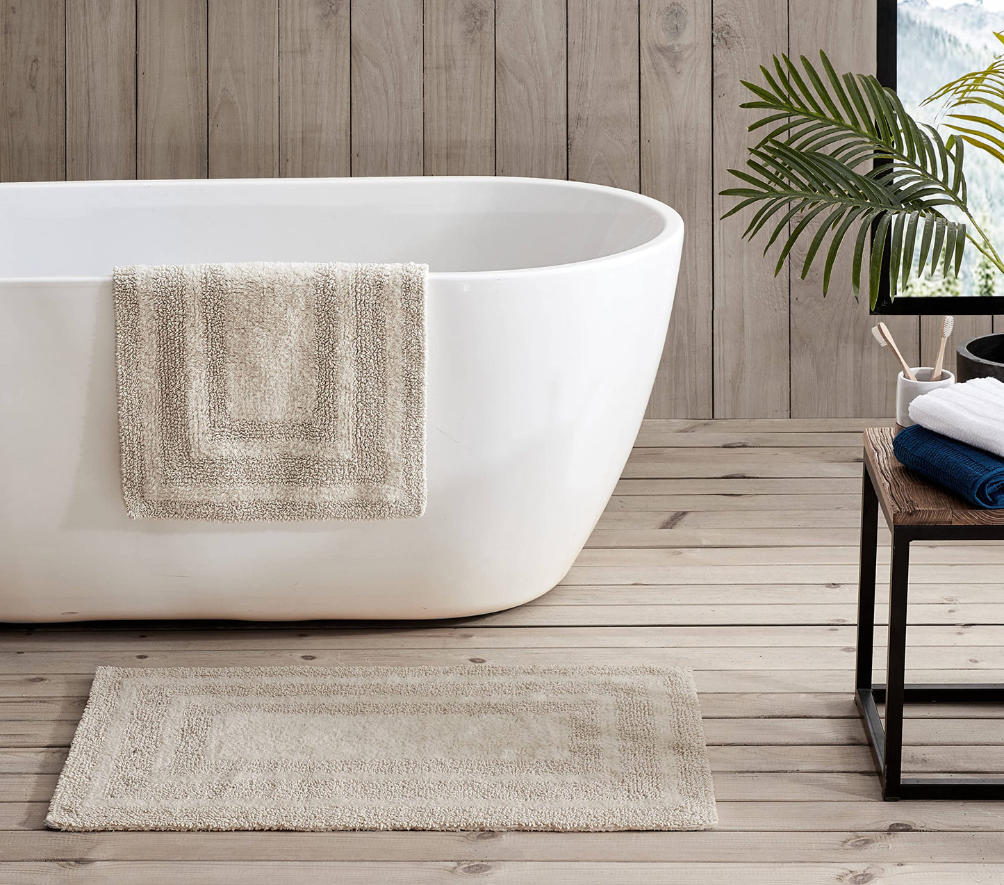 Bathroom Rugs Set 2 Piece Light Grey