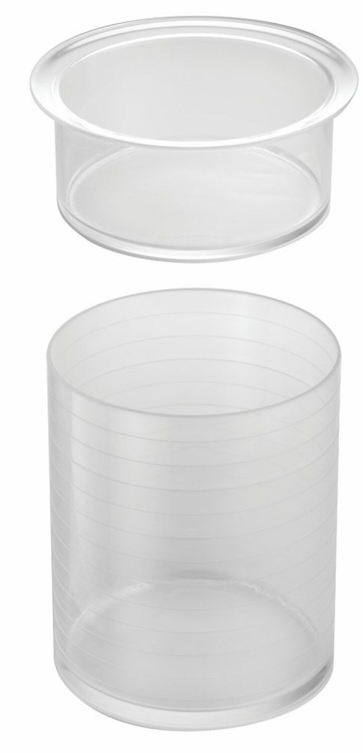 Hair Tool Organizer Canister, Clear, 6x6x7