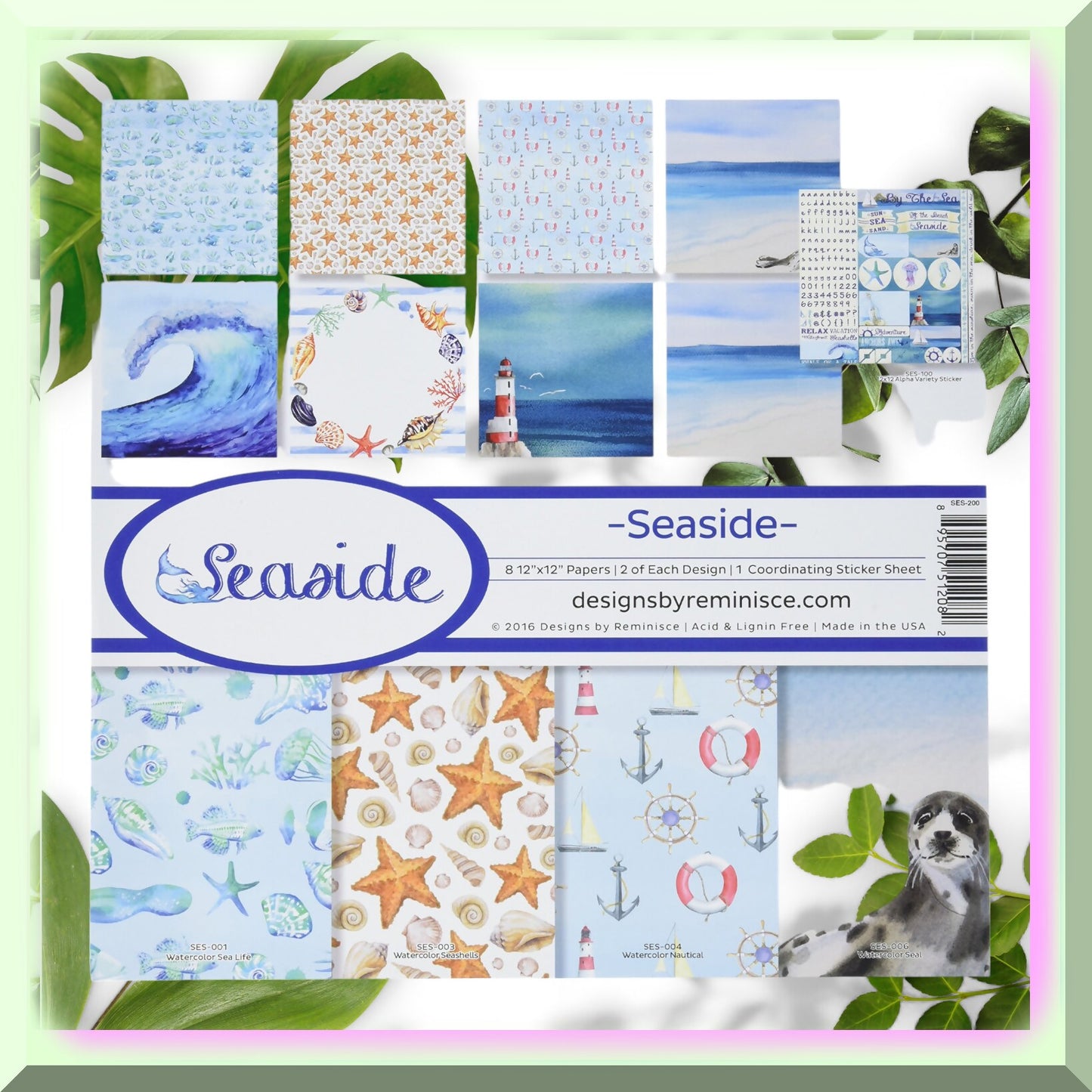 Oceanic Treasures Scrapbook Set 12x12 Multicolor