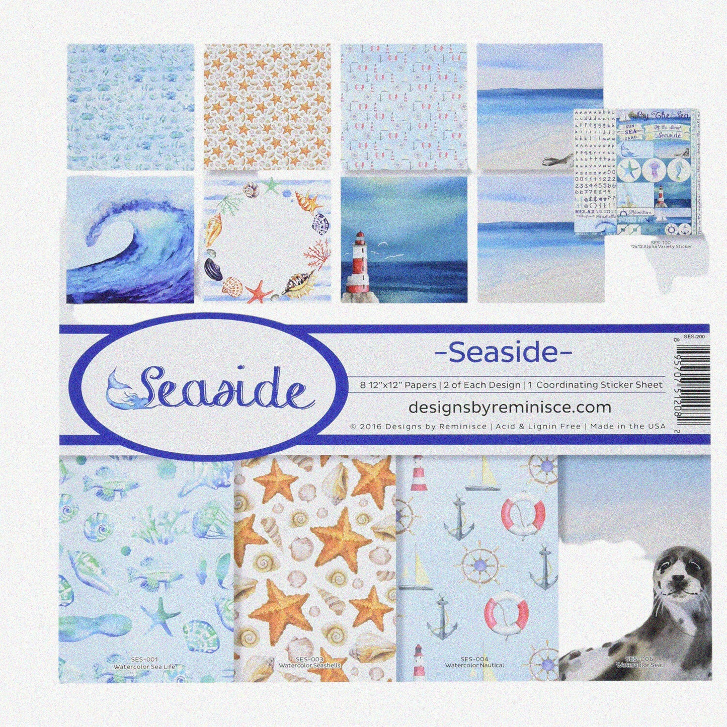 Oceanic Treasures Scrapbook Set 12x12 Multicolor