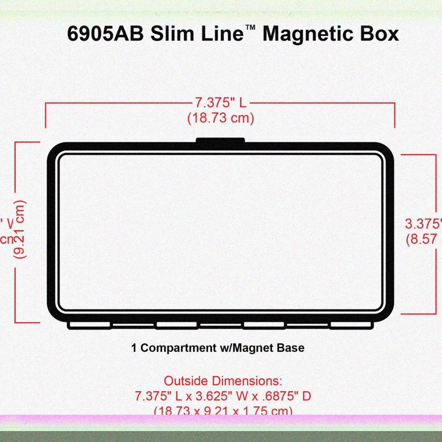 Small Art Organizer Magnetic Box Polypropylene Plastic Raspberry