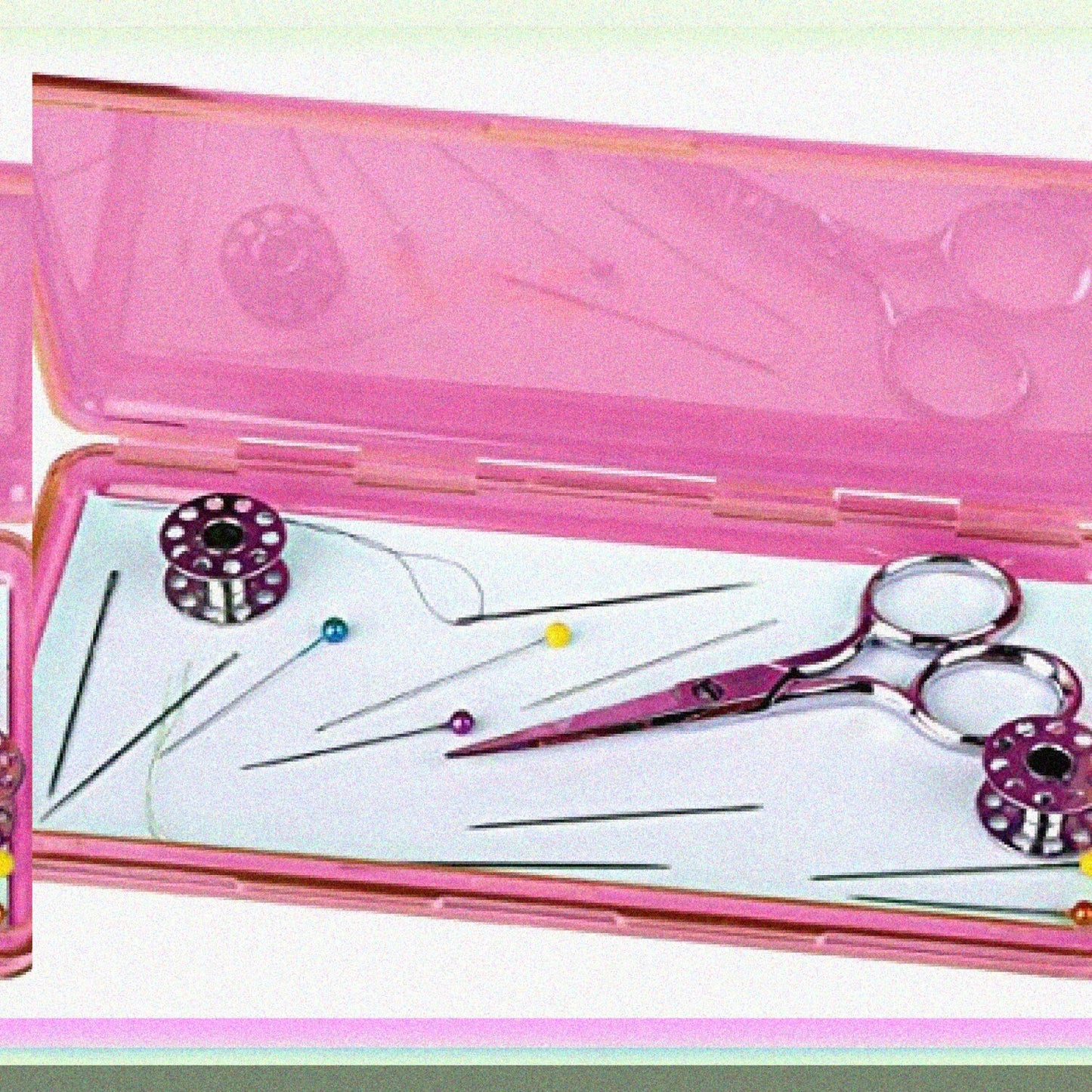 Small Art Organizer Magnetic Box Polypropylene Plastic Raspberry