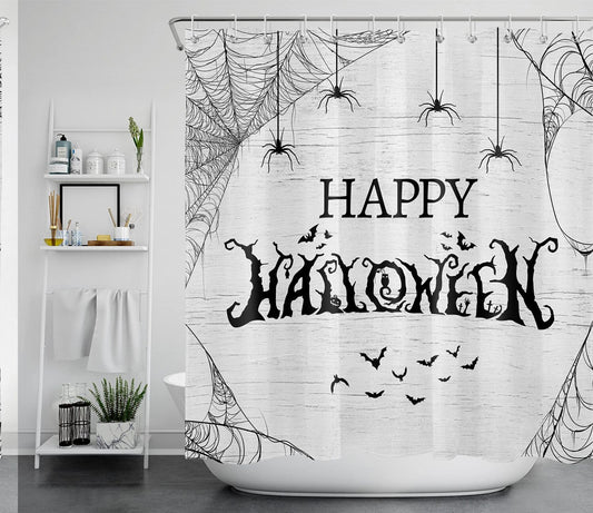 Dead Tree and Spider Web Fabric Shower Curtain 72x72 Inch