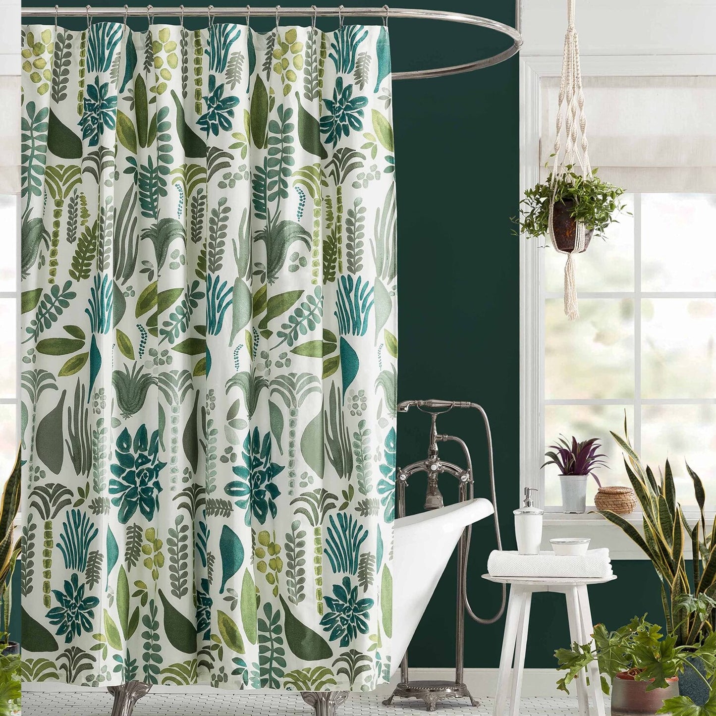 Jardin Shower Curtain Green