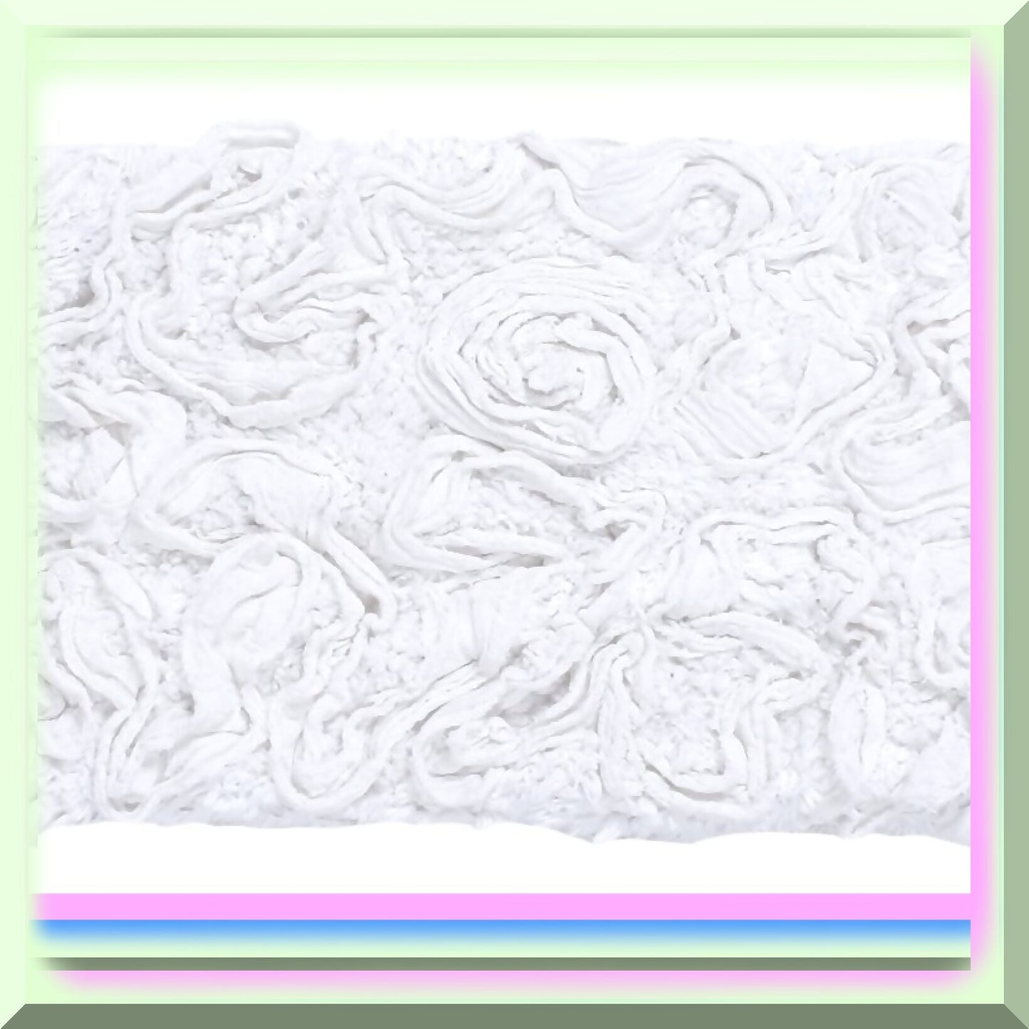 10"x22" Cotton Tufted Bath Rug White