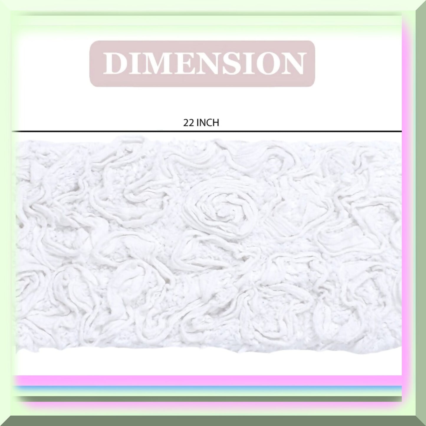 10"x22" Cotton Tufted Bath Rug White