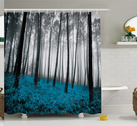 Forest Shower Curtain, Fantasy Woodland, 69" x 70"