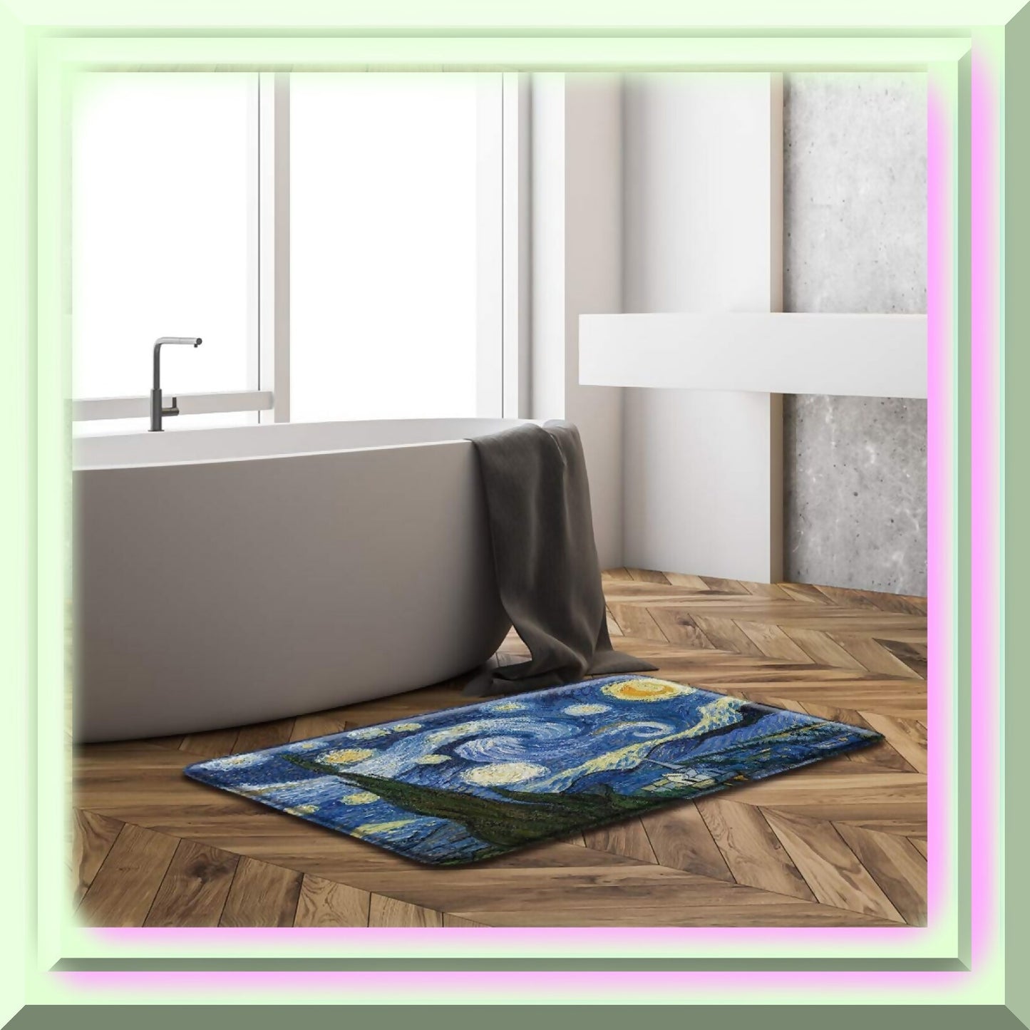 Starry Night Bath Mat 17.8x29.5 Inch