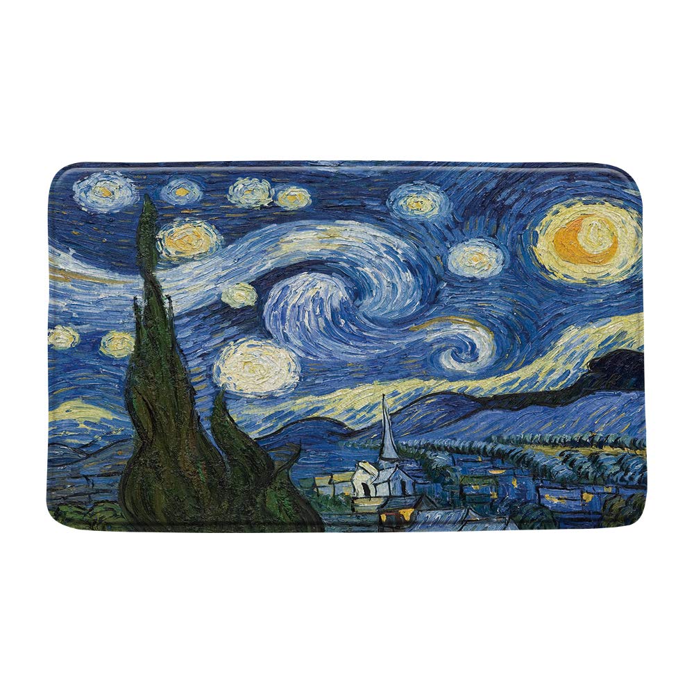 Starry Night Bath Mat 17.8x29.5 Inch