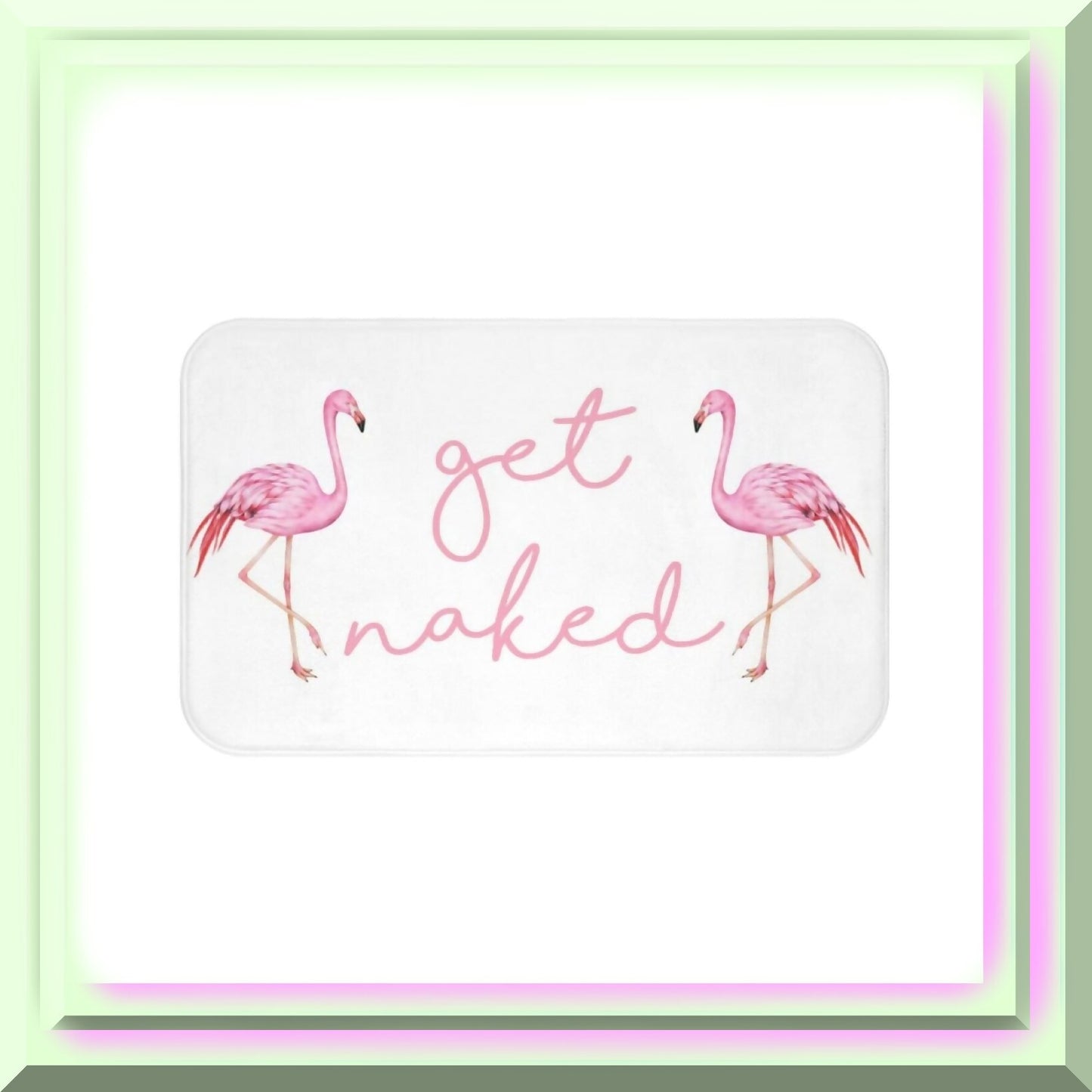 Pink Flamingo Bath Mat 16x24 Inches