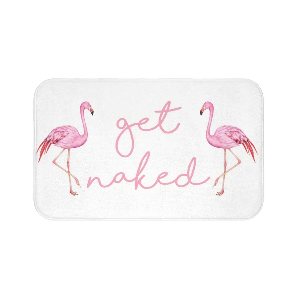 Pink Flamingo Bath Mat 16x24 Inches