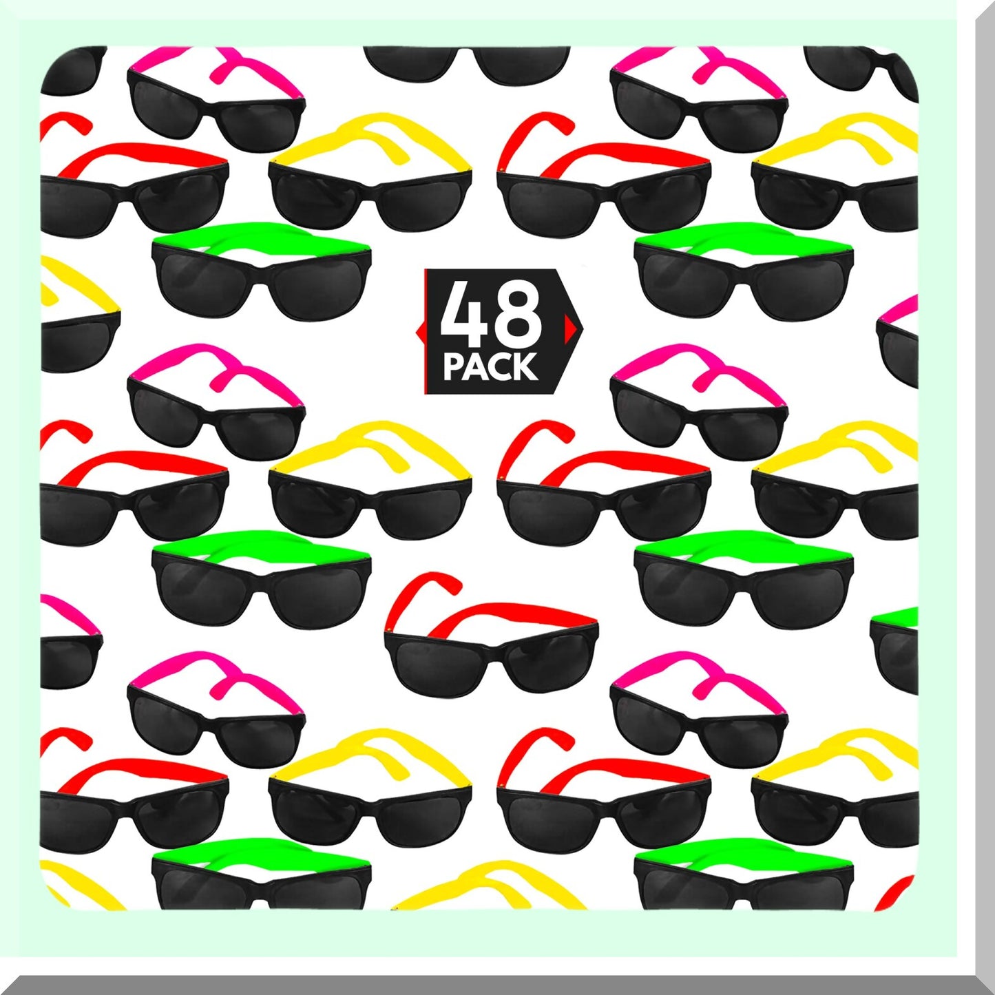 48 Pack Neon Sunglasses for Parties and Gifts