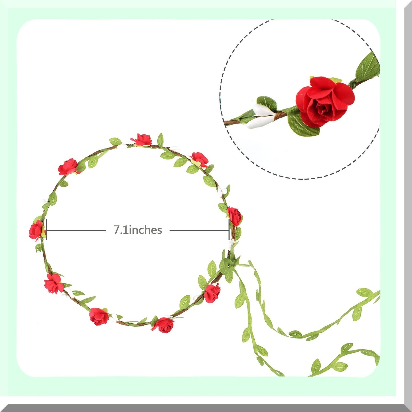 Colorful Flower Crown Headbands for Weddings and Parties