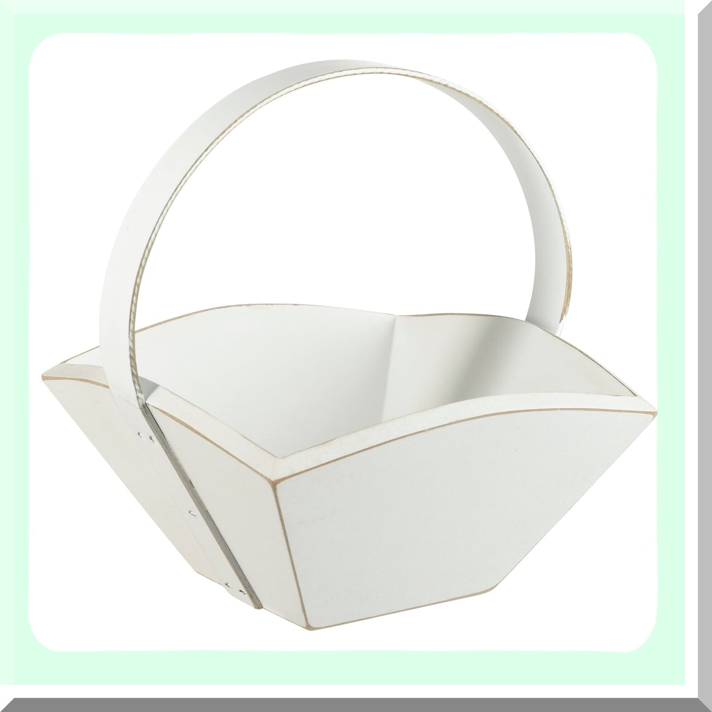 Rustic Farmhouse Wooden Flower Basket for Home and Events