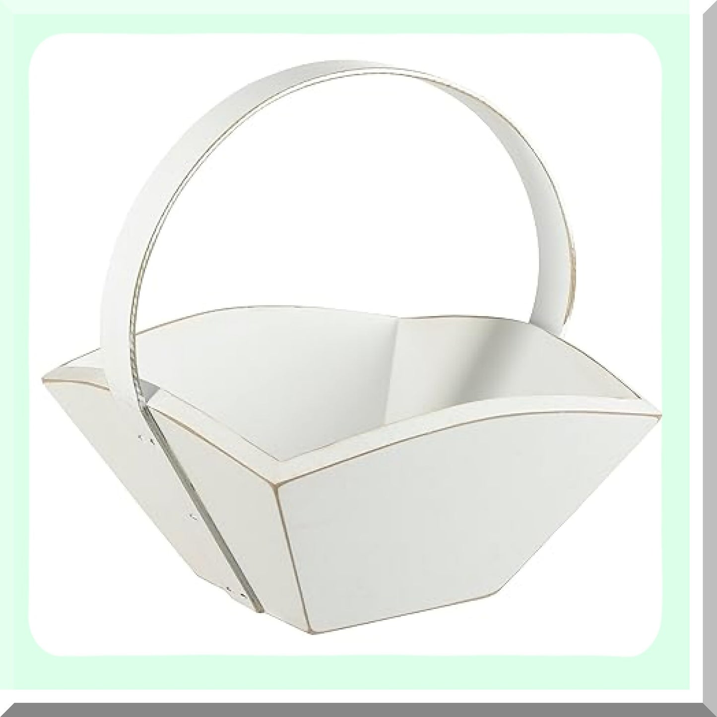 Rustic Farmhouse Wooden Flower Basket for Home and Events