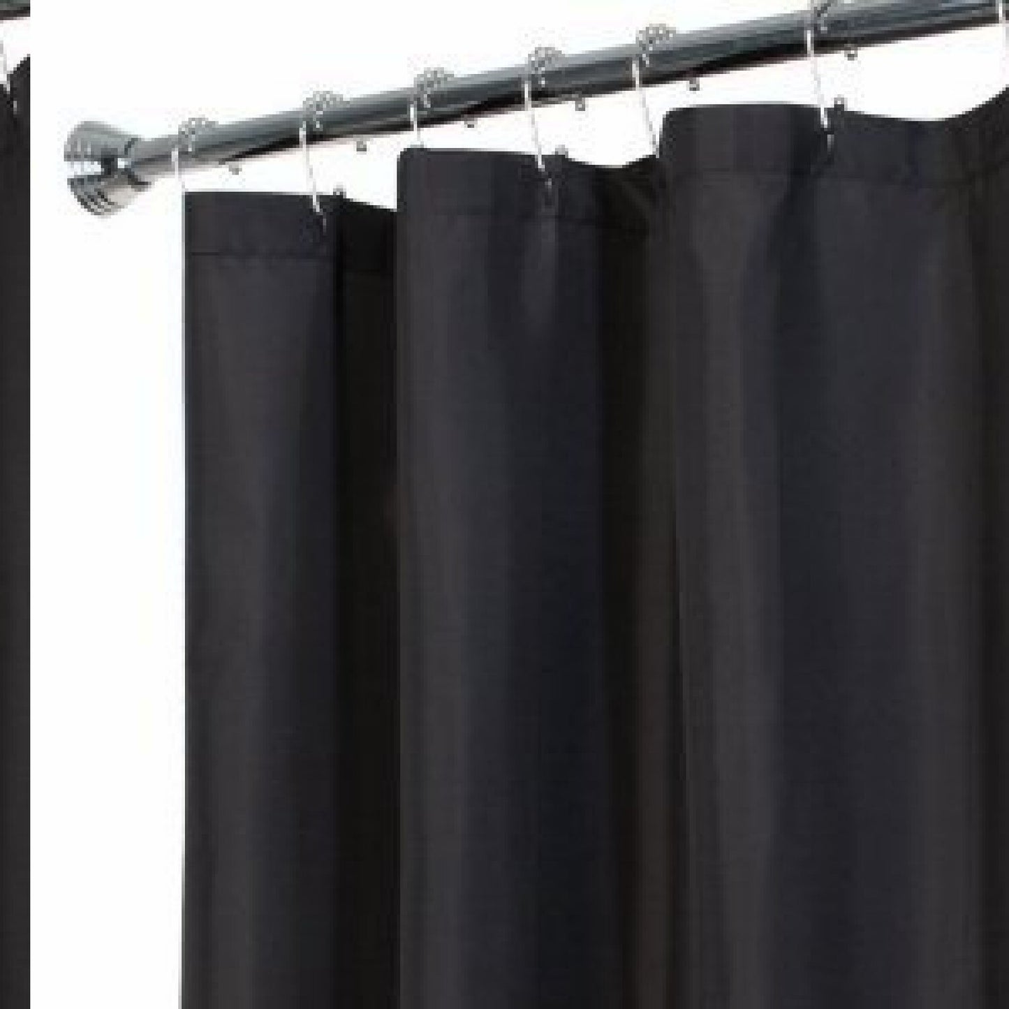 Black Waterproof Shower Curtain Liner 70x72 with Magnets