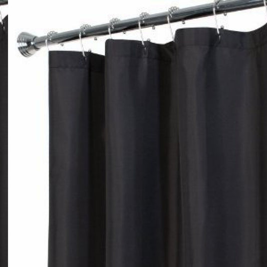 Black Waterproof Shower Curtain Liner 70x72 with Magnets