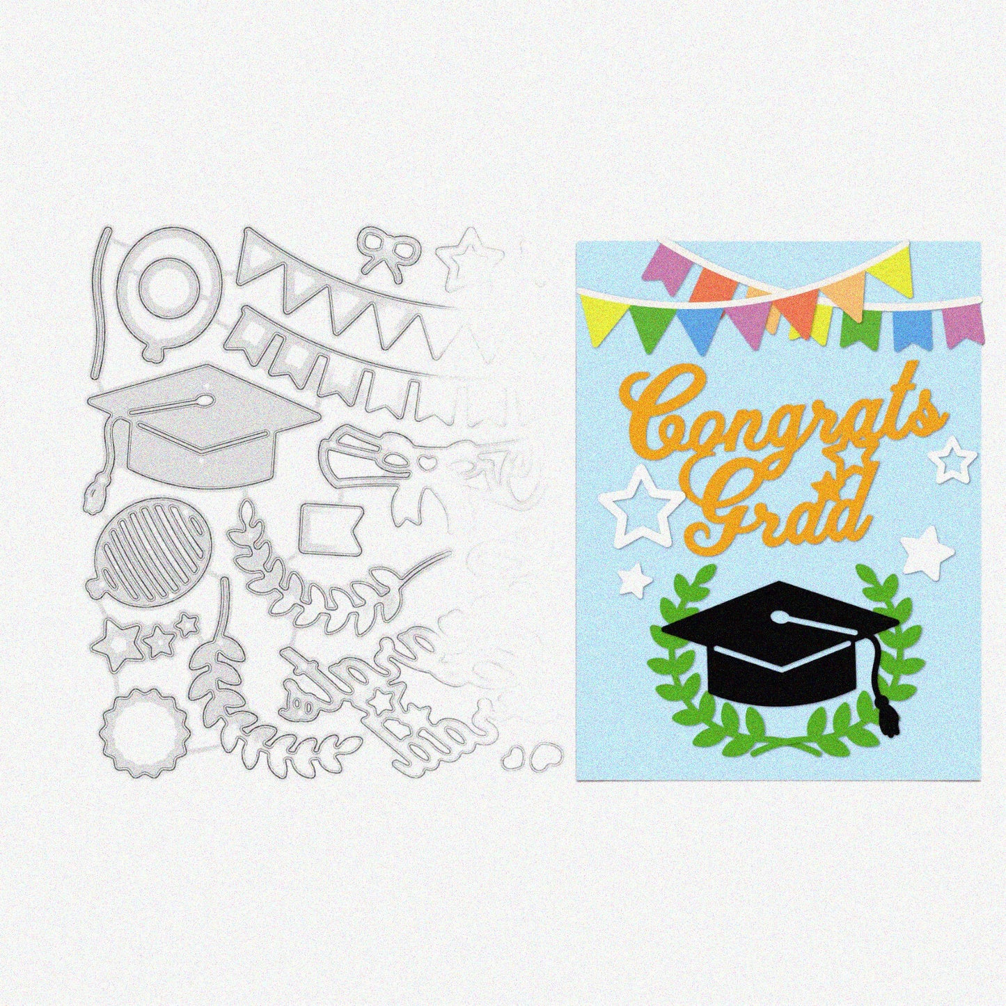 Graduation Cap Cutting Die for Scrapbooking 3.94x4.53 Inch
