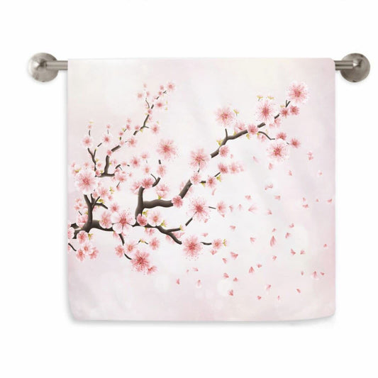 Cherry Blossom Microfiber Hand Towel 15.7x27.5 Inches