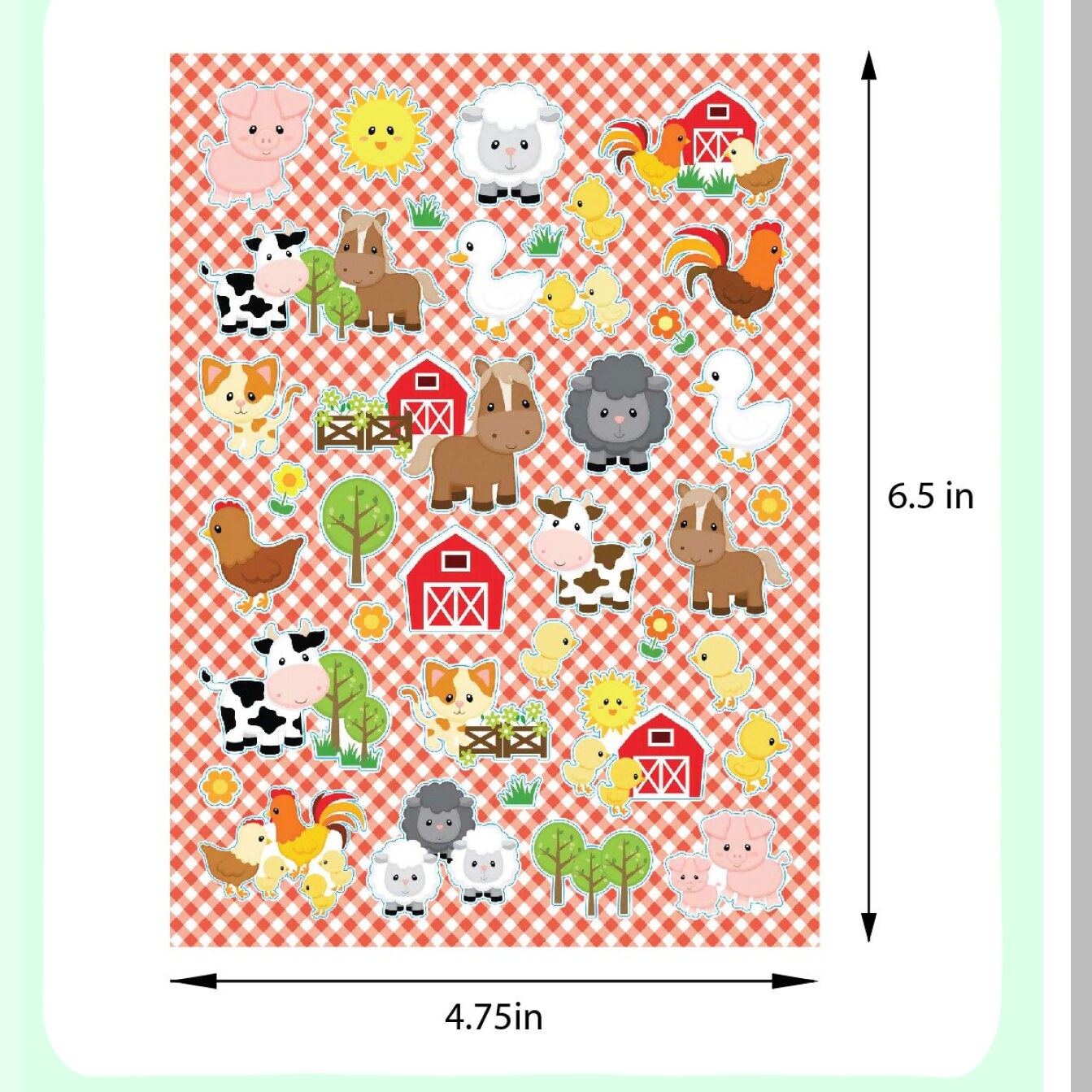 Barnyard Birthday Party Favor Set with Bags, Stamps, Stickers, Coloring Books, and Crayons