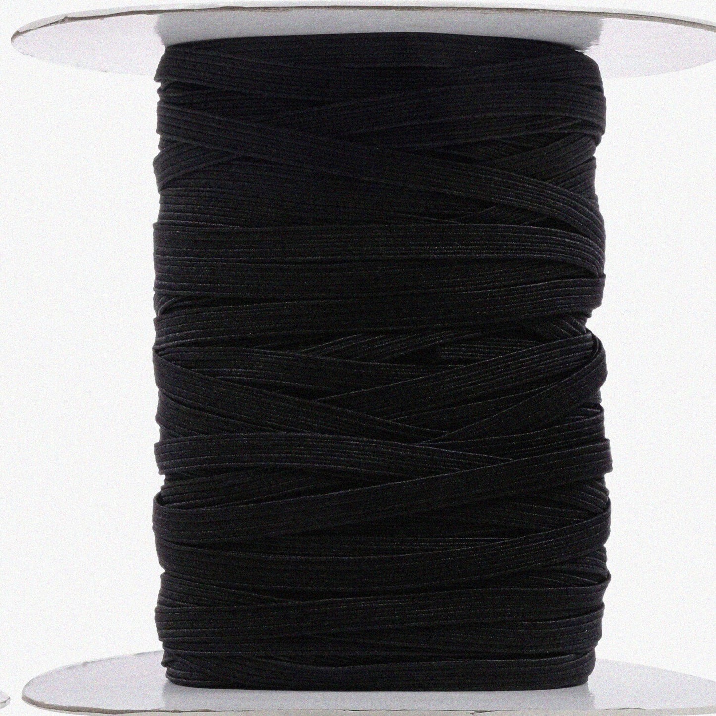 1/4 Inch Black Braided Polyester Elastic 100 Yards