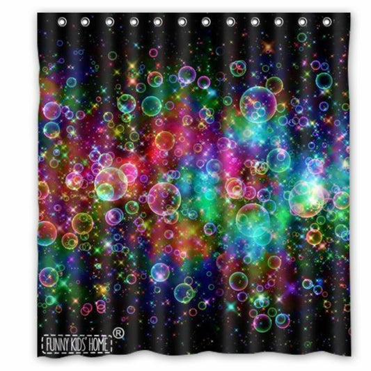 Colorful Rainbow Abstract Shower Curtain 66x72 Waterproof Polyester