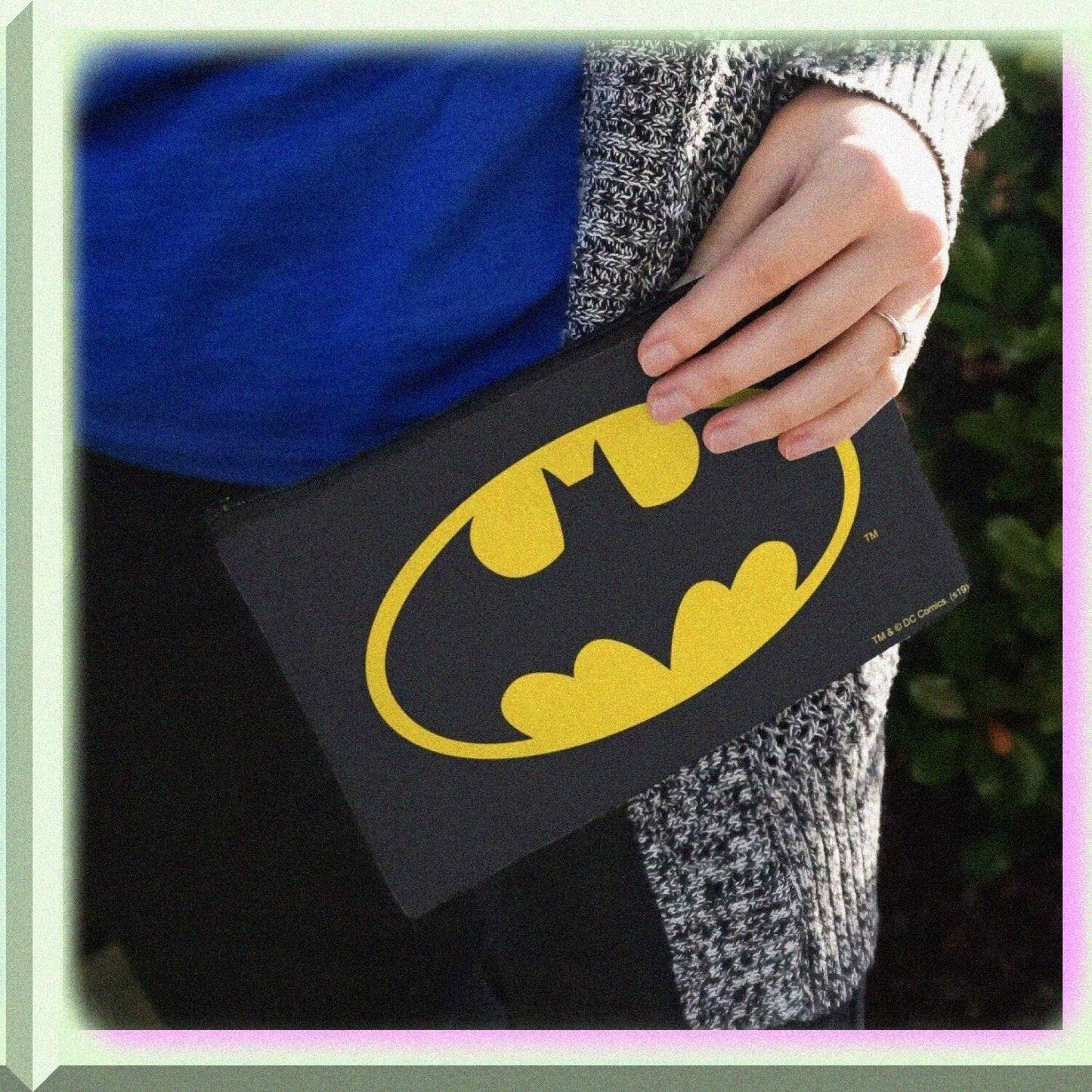 Clic Bat Shield Logo Pencil Organizer Zipper Pouch