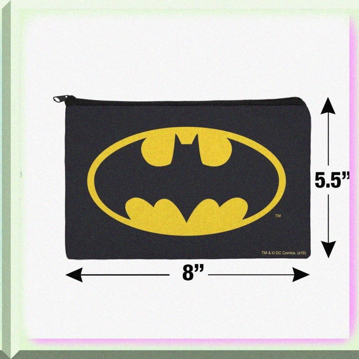 Clic Bat Shield Logo Pencil Organizer Zipper Pouch