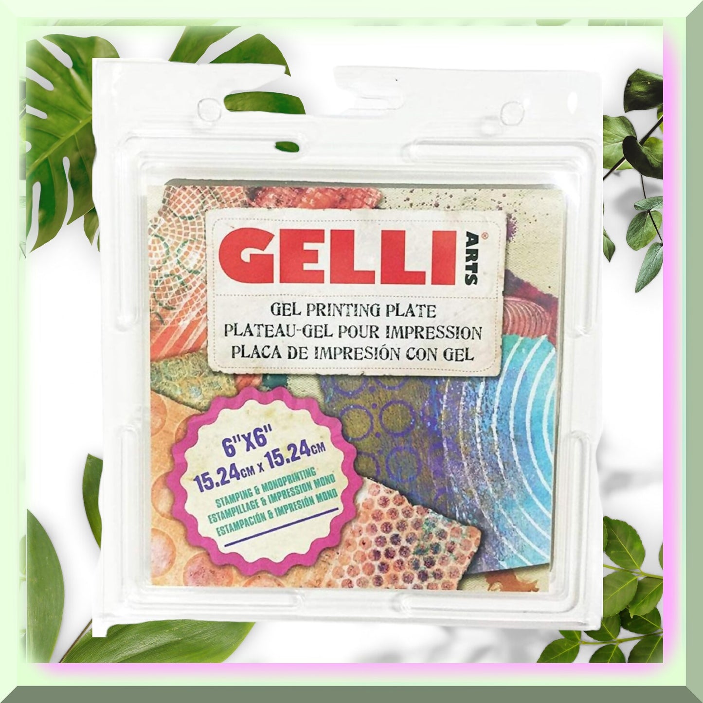 6" x 6" Reusable Gel Printing Plate for Art Prints