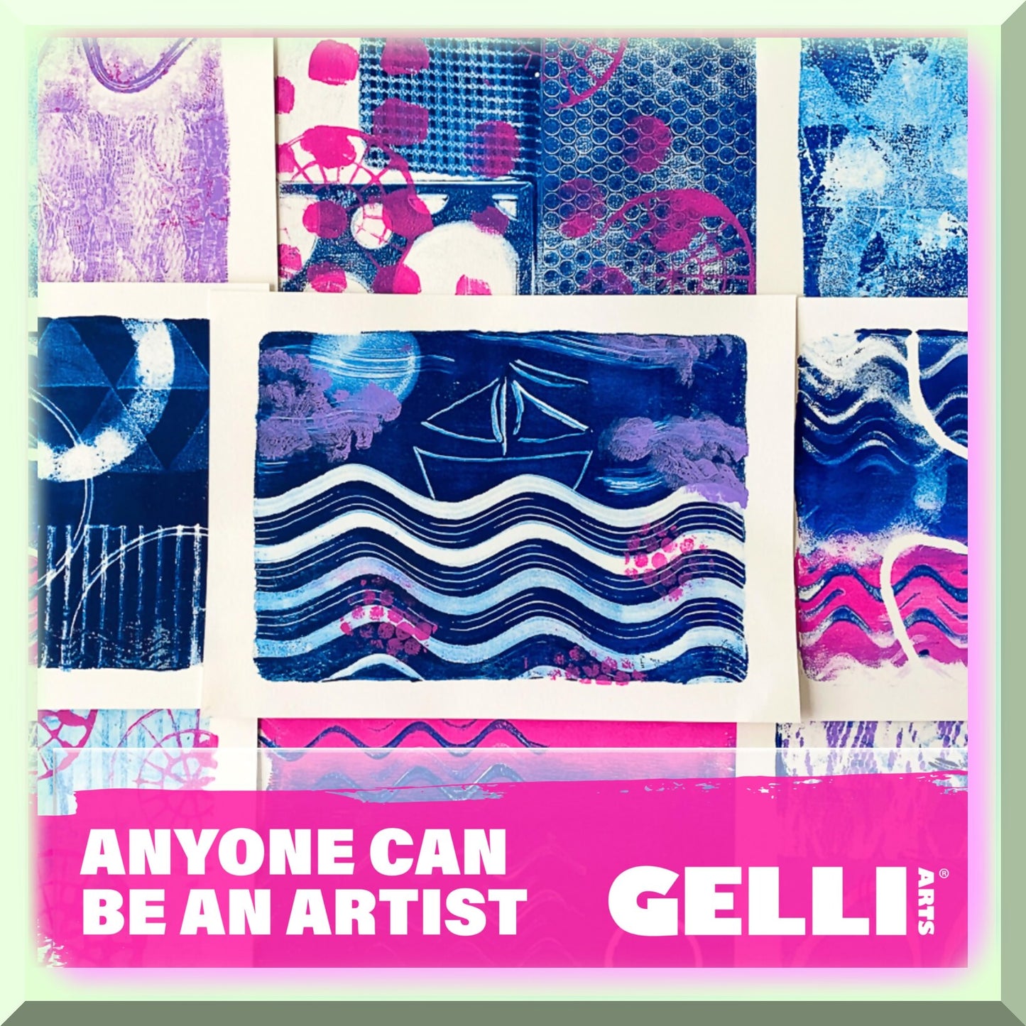 6" x 6" Reusable Gel Printing Plate for Art Prints