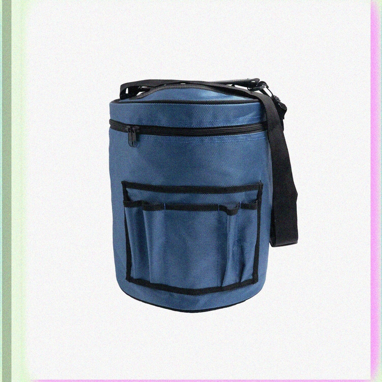 Blue Yarn Storage Tote Bag, Large Capacity