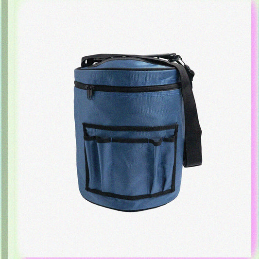 Blue Yarn Storage Tote Bag, Large Capacity