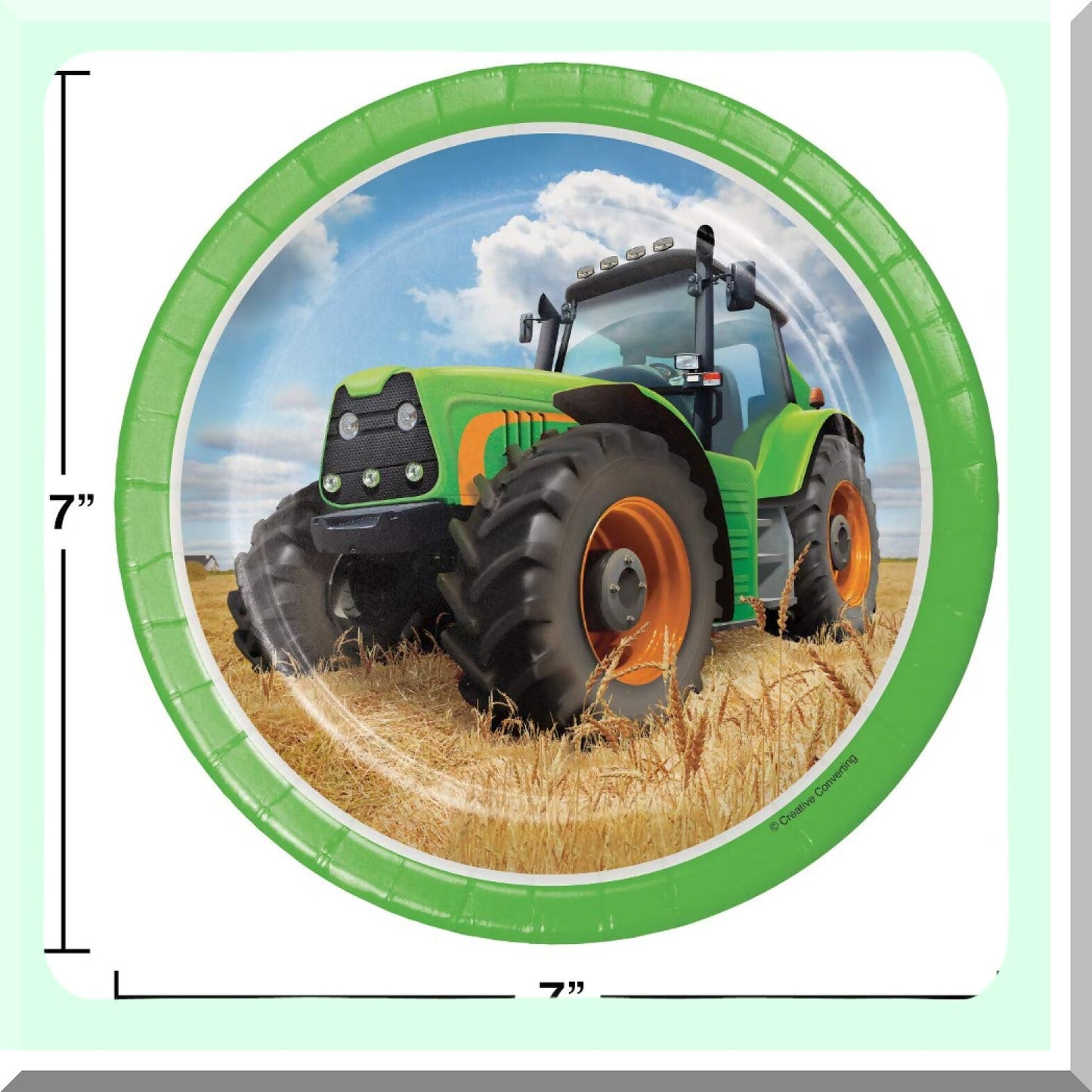 Tractor Time Dessert Plates 24 Count