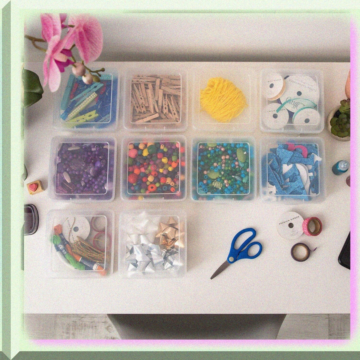 10 Pack Small Plastic Storage Containers with Latching Lids