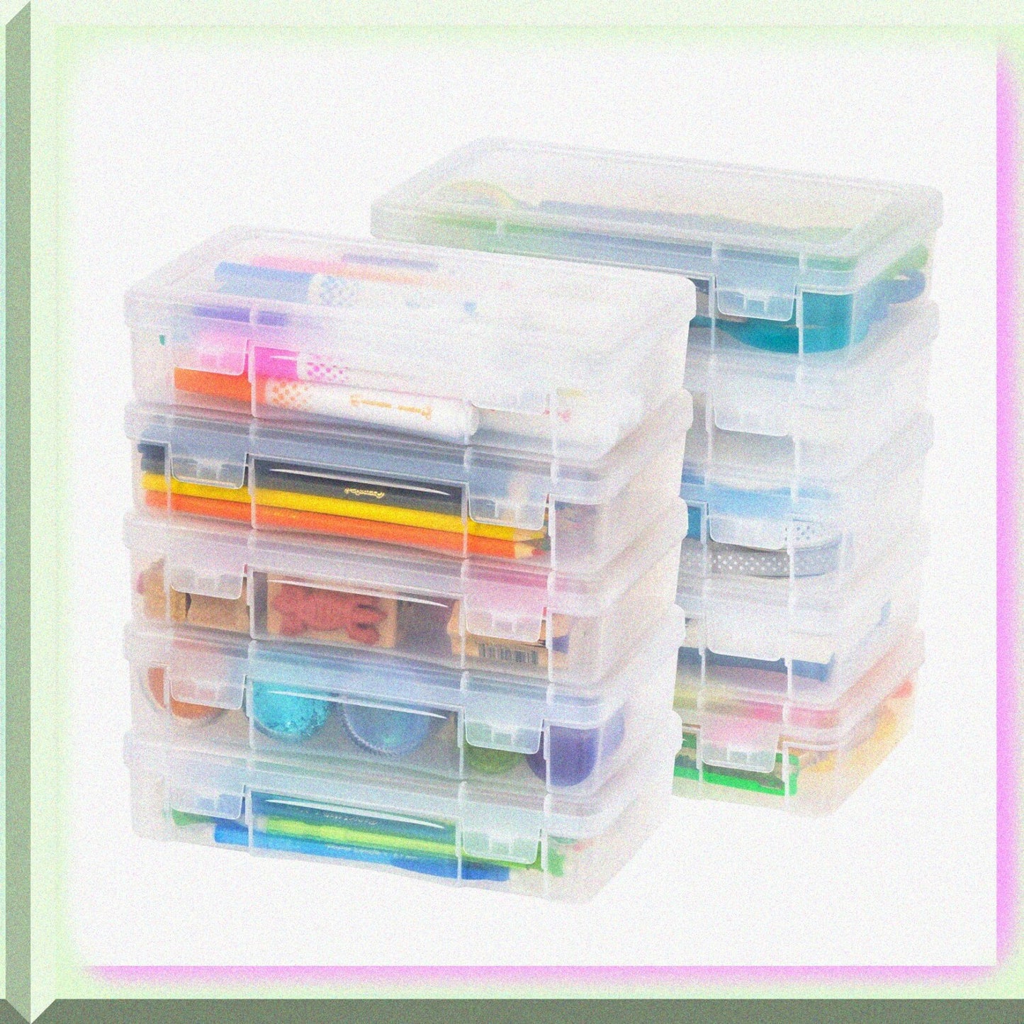 10 Pack Medium Plastic Hobby Art Storage Containers