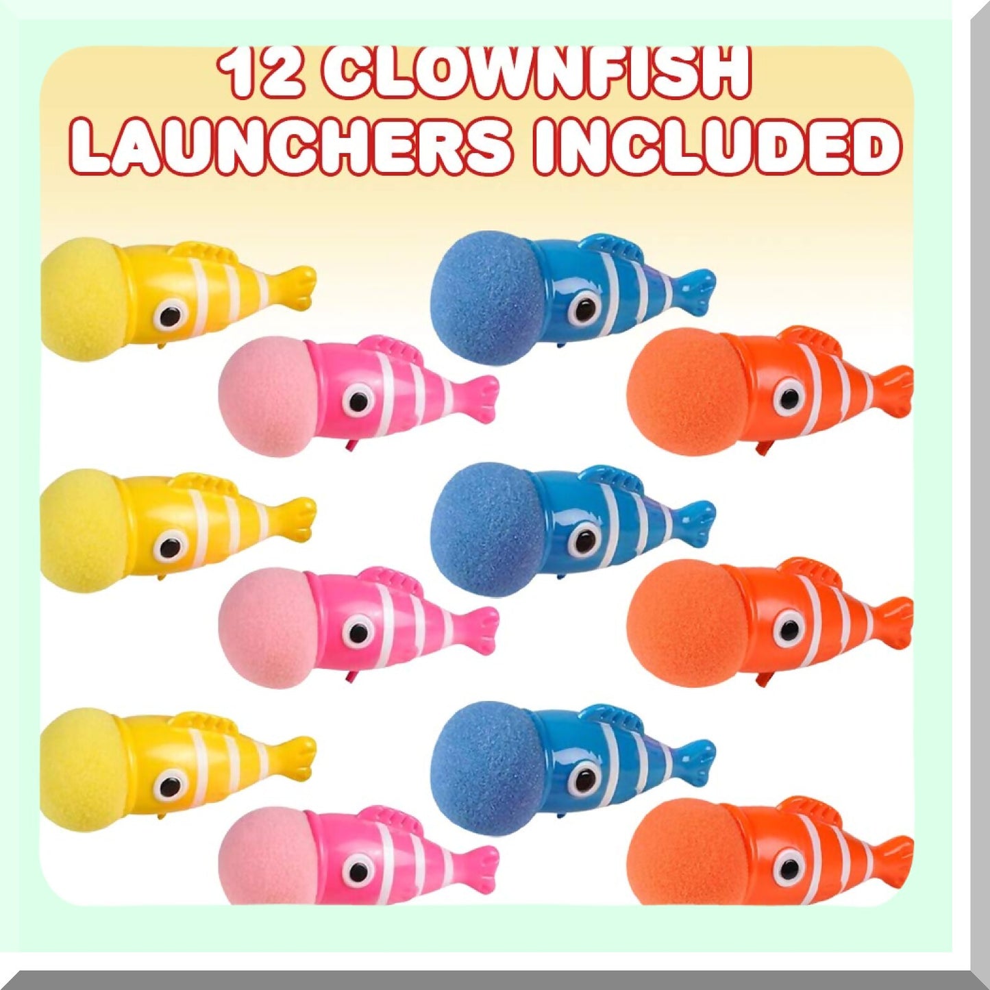 Colorful Foam Ball Launchers Pack of 12 for Kids