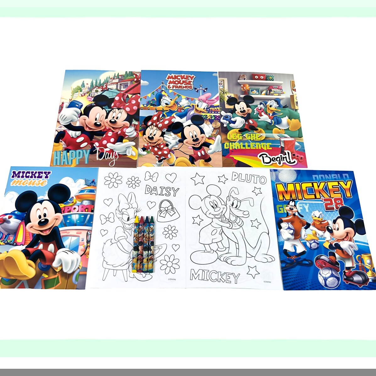 Mickey Mouse Coloring Books and Crayon Sets Pack