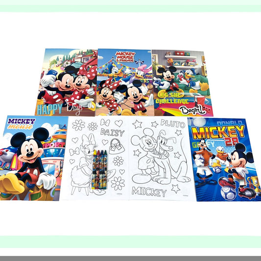 Mickey Mouse Coloring Books and Crayon Sets Pack
