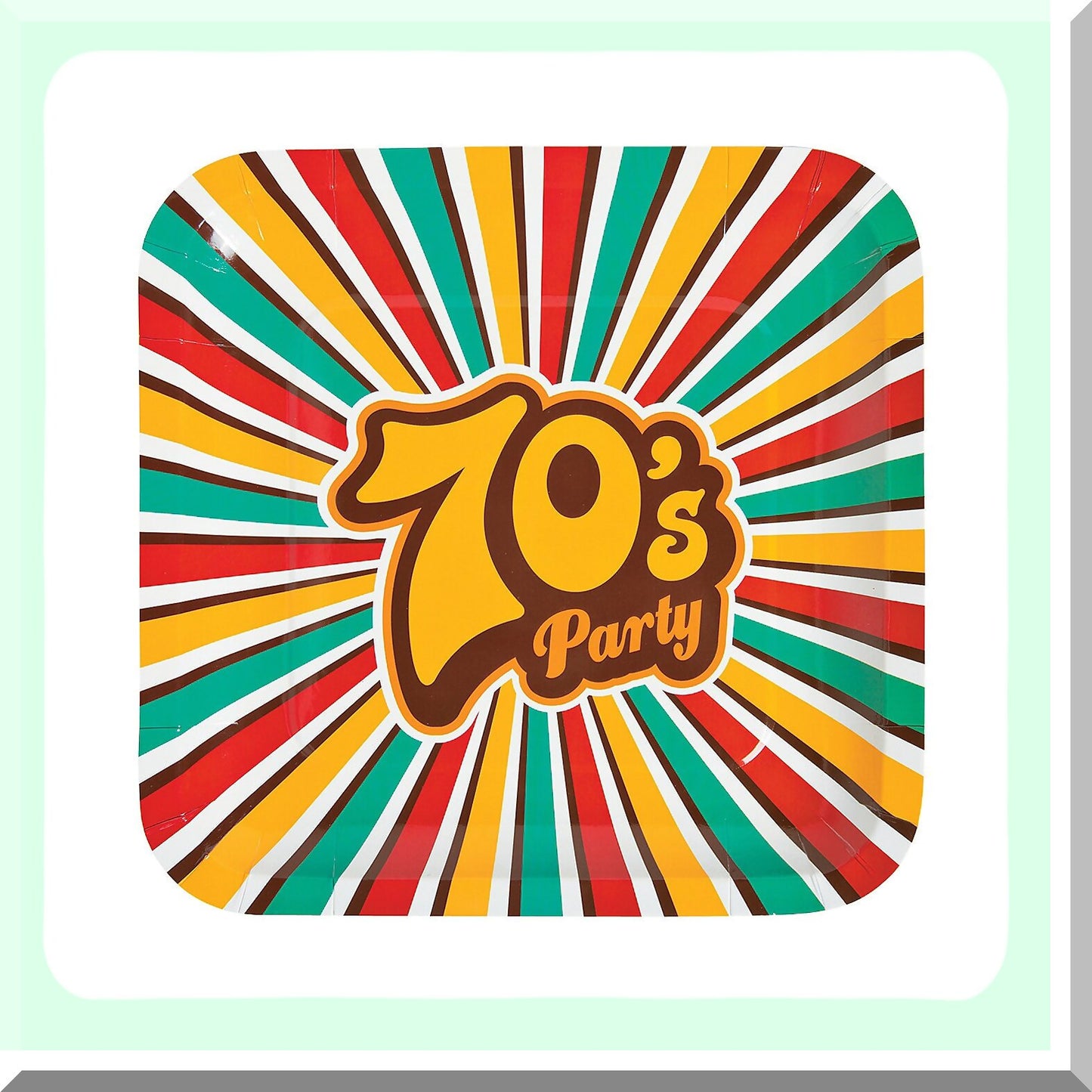 70s Party Paper Dinner Plates 8 Pack