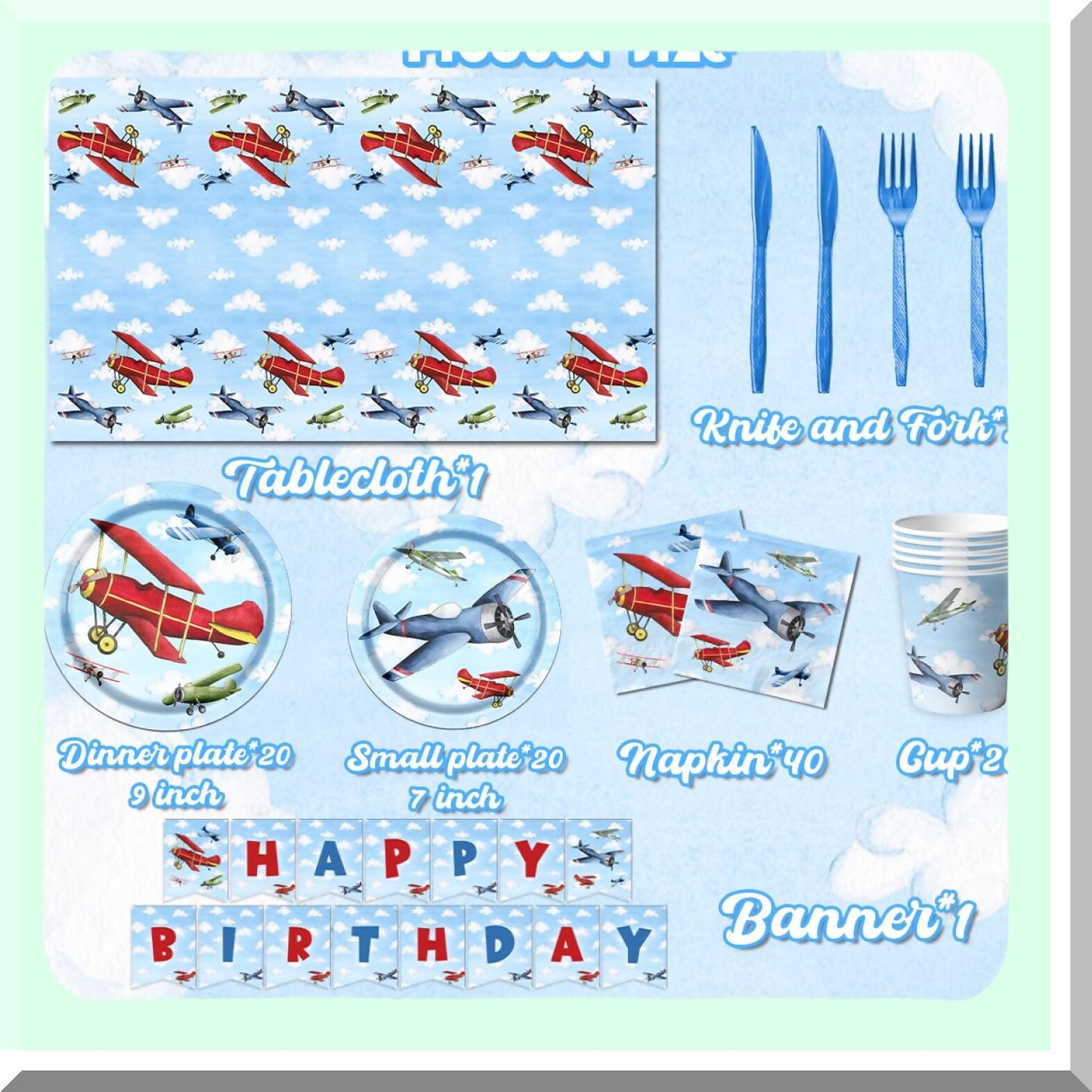 Airplane Birthday Party Supplies for Kids