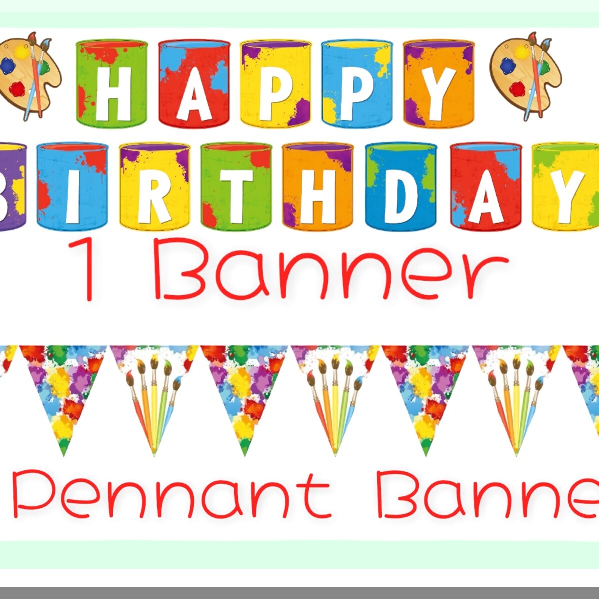 Complete Art Birthday Party Supplies for 30 Guests