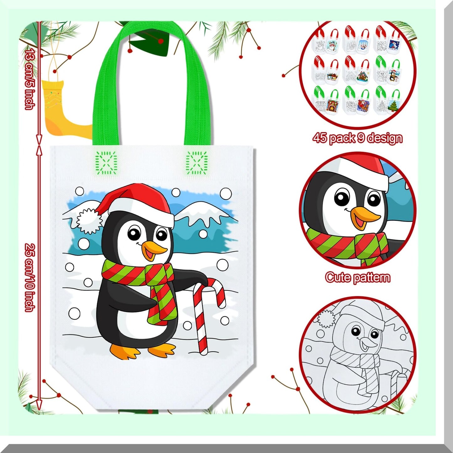 45 Pcs Reusable Coloring Goodie Bags for Kids