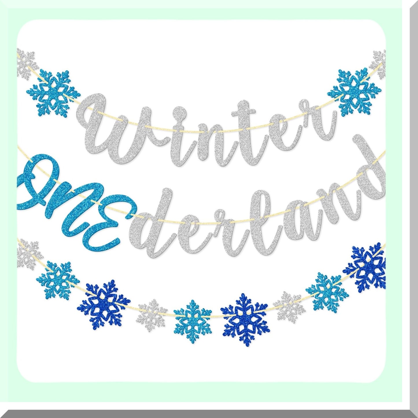 Winter Onederland 1st Birthday Banner for Boy