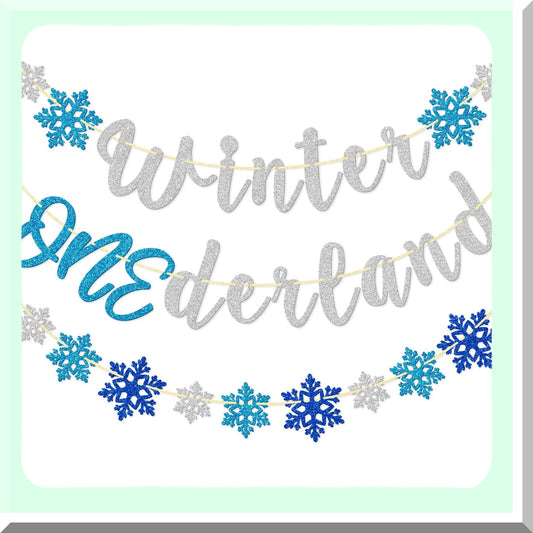 Winter Onederland 1st Birthday Banner for Boy