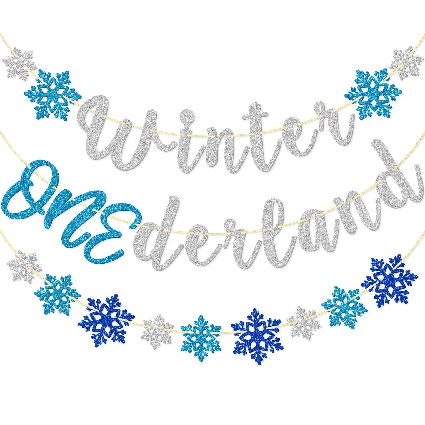 Winter Onederland 1st Birthday Banner for Boy