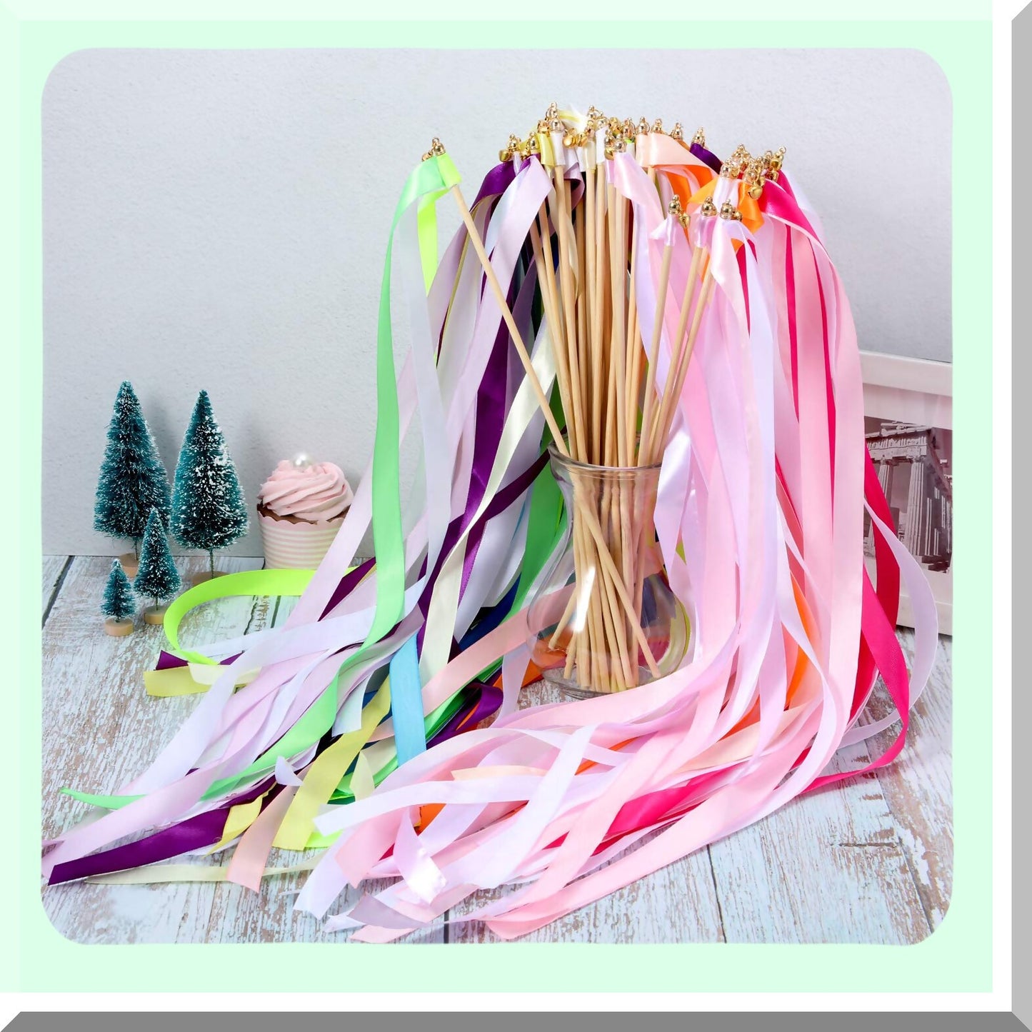 Colorful Ribbon Stick Party Streamers for Weddings and Events
