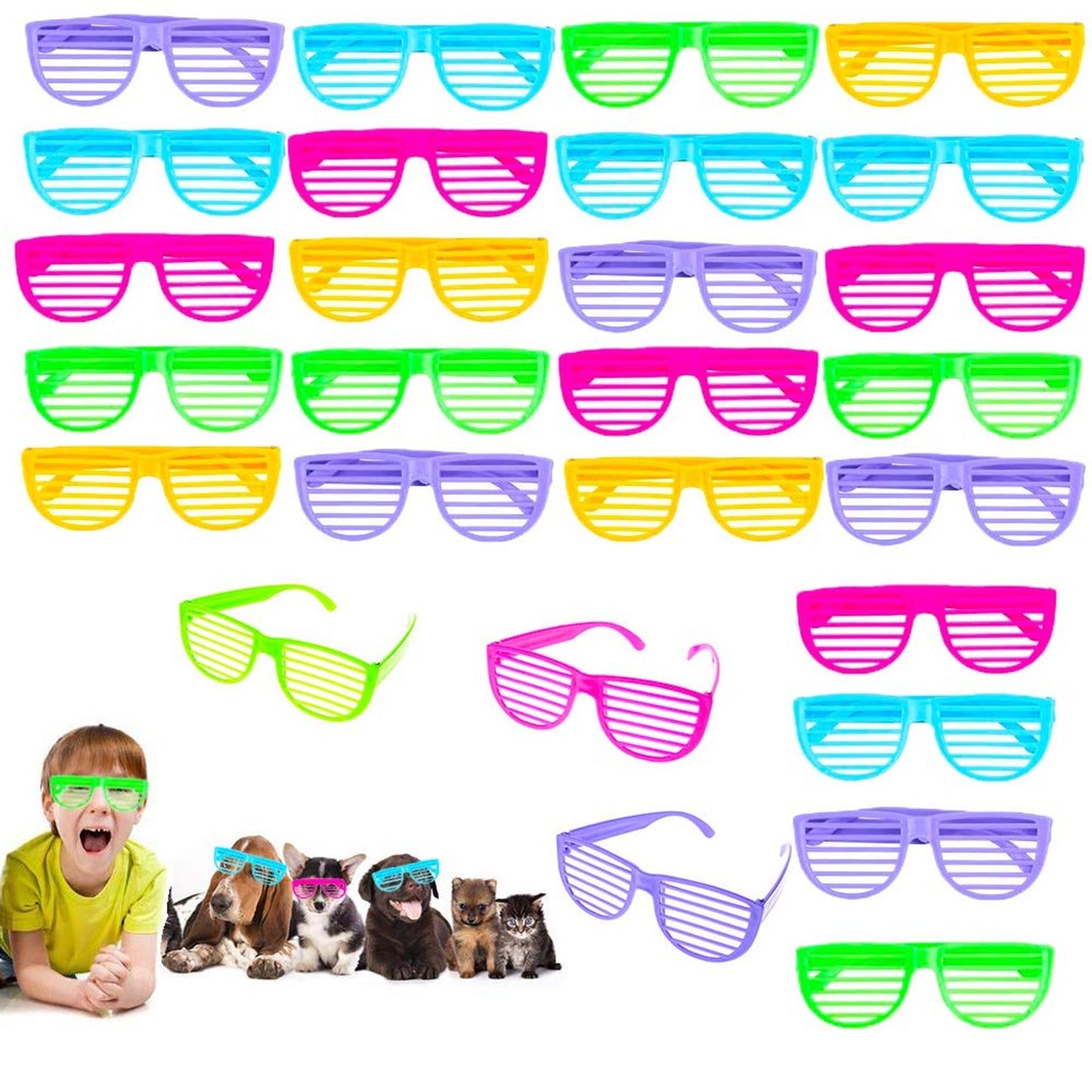 Colorful Kids Shutter Shades Pack for Parties and Fun